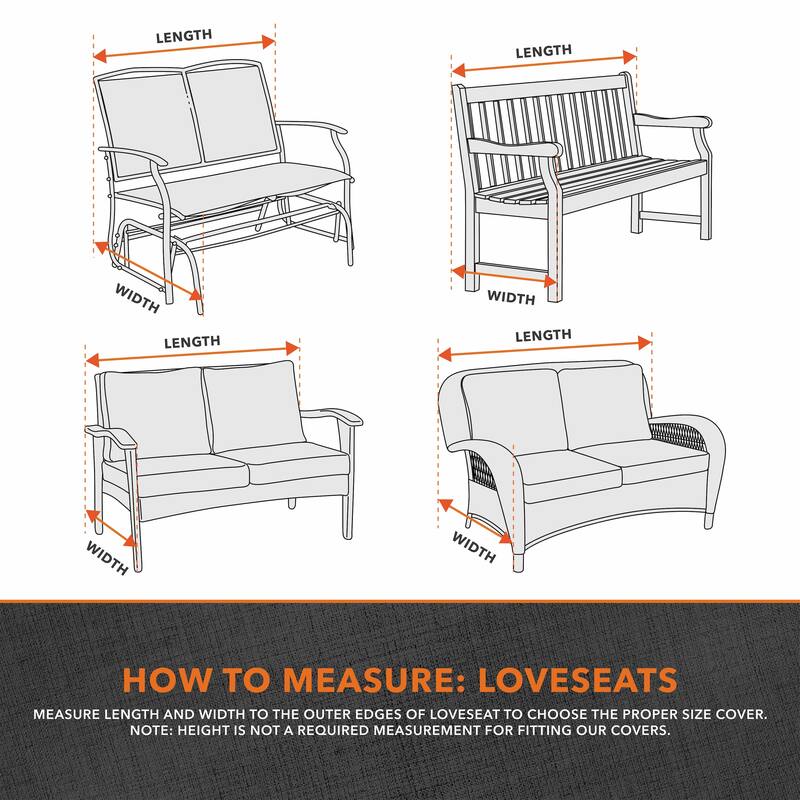 Modern Leisure® Garrison Loveseat Cover, Waterproof, 66"L x 40"W x 39"H, Sandstone