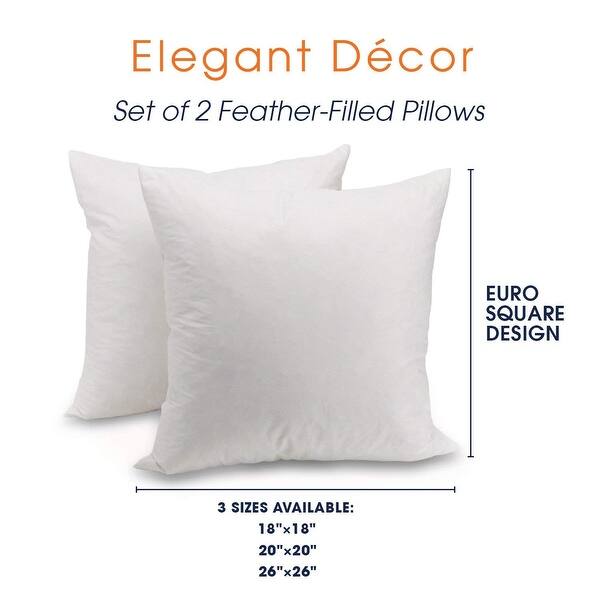 Cheer Collection Feather Down Decorative Square Pillow Bed Bath