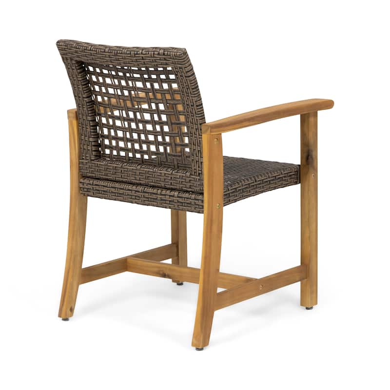 Doral Outdoor 2 Seater Acacia Wood Dining Set by Christopher Knight Home
