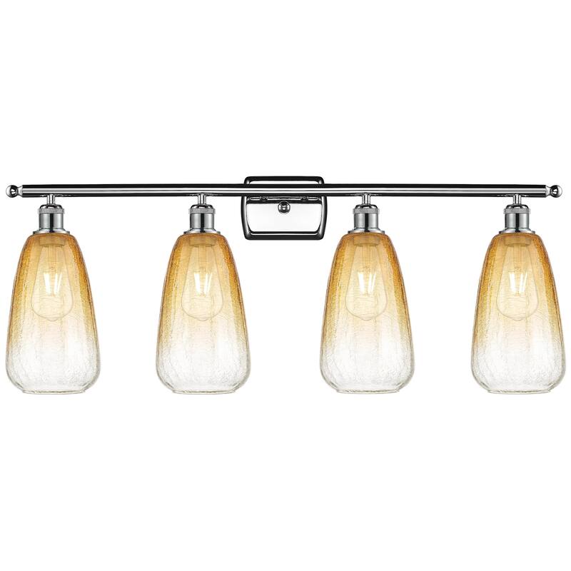 Innovations Lighting 516-4W-14-36 Brookhaven Almond Vanity Brookhaven - Polished Chrome / Amber