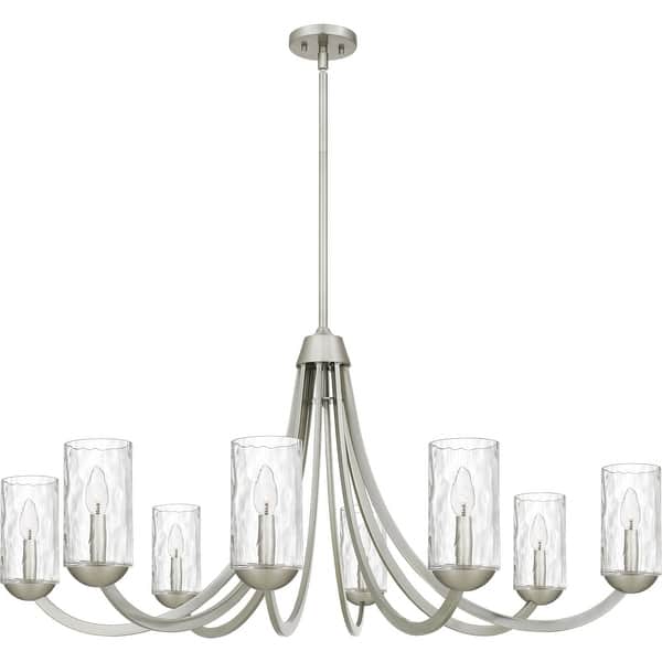 slide 2 of 7, Allard 8-Light Brushed Nickel Chandelier