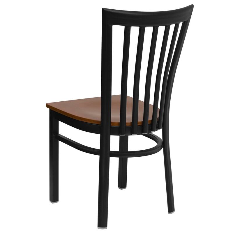School House Back Metal Restaurant Chair - 17.25"W x 18.75"D x 34.75"H - 17.25"W x 18.75"D x 34.75"H