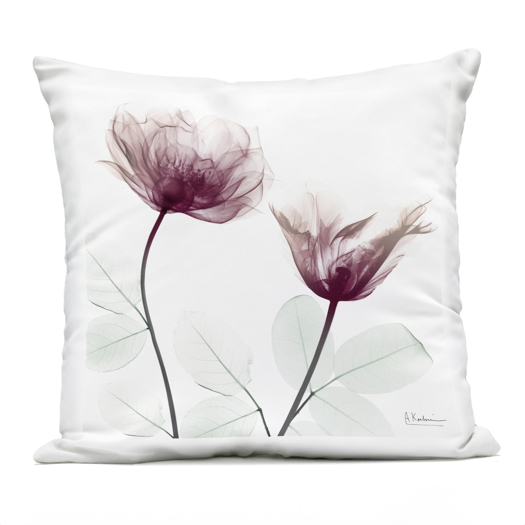Stupell Two Mauve Blooms Printed Outdoor Throw Pillow Design by Albert Koetsier