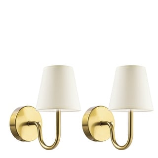 Bell + Howell Wall Light 2 Pack Smooth Fabric Rechargeable LED Wall Sconces Cordless Dimmable Touch Control