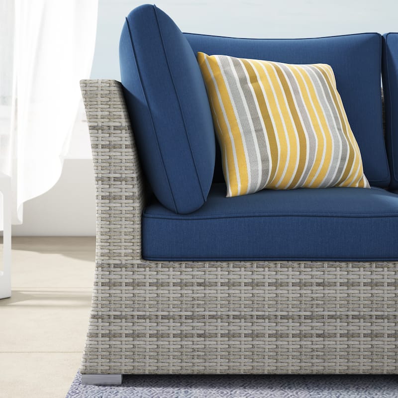 Corvus 8-piece Aluminum Wicker Patio Sectional Conversation Set