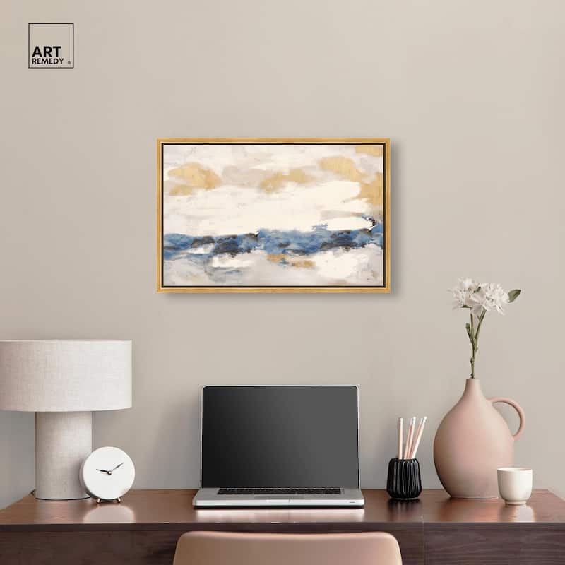 Mountain Mist Canvas Digital Abstract Art by Art Remedy