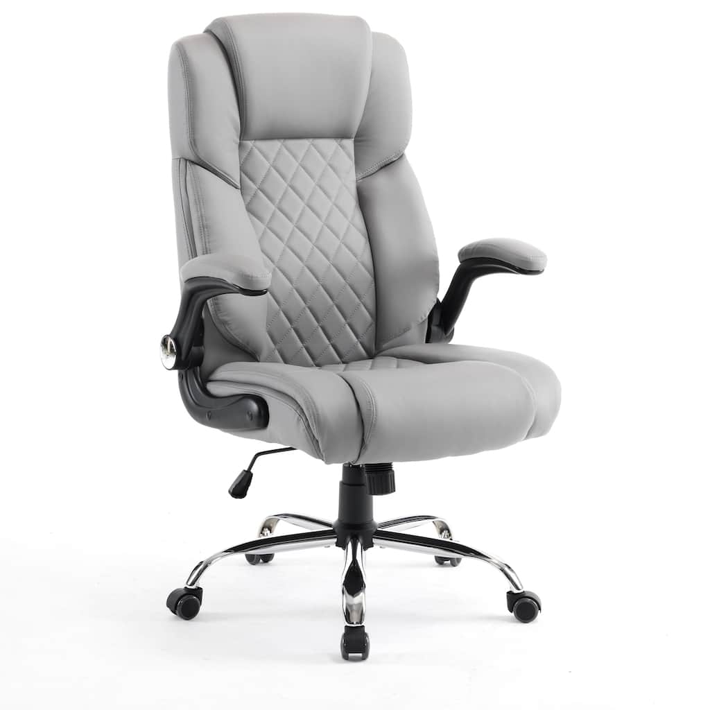 GENESIS Office Chair Rolling Desk Chair w/ Adjustable Armrest, Grey
