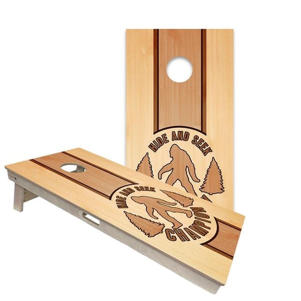 slide 2 of 6, Hide and Seek Sasquatch Regulation 2x4 Cornhole Board Set All-Weather - Include Carrying Case