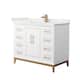 Option White / White Quartz Top / Satin Bronze Hardware