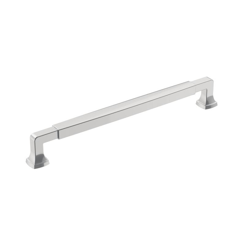Amerock Stature Cabinet and Furniture Pull - 8-13/16 in (224 mm) Center-to-Center - Polished Chrome