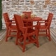 preview thumbnail 14 of 49, Weatherly 5-piece Outdoor Dining Set - 48" Round Table, Counter-height