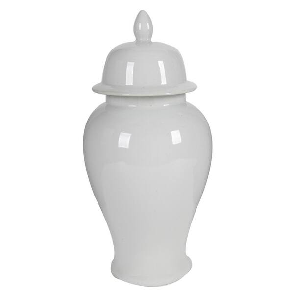 Shop Decorative Porcelain Ginger Jar With Finial Lid Large White