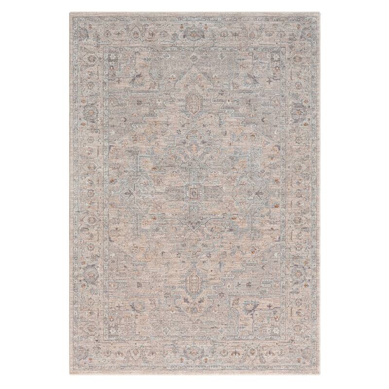 Terra by Obeetee Estate Medallion Rug - Silver - 7'9"