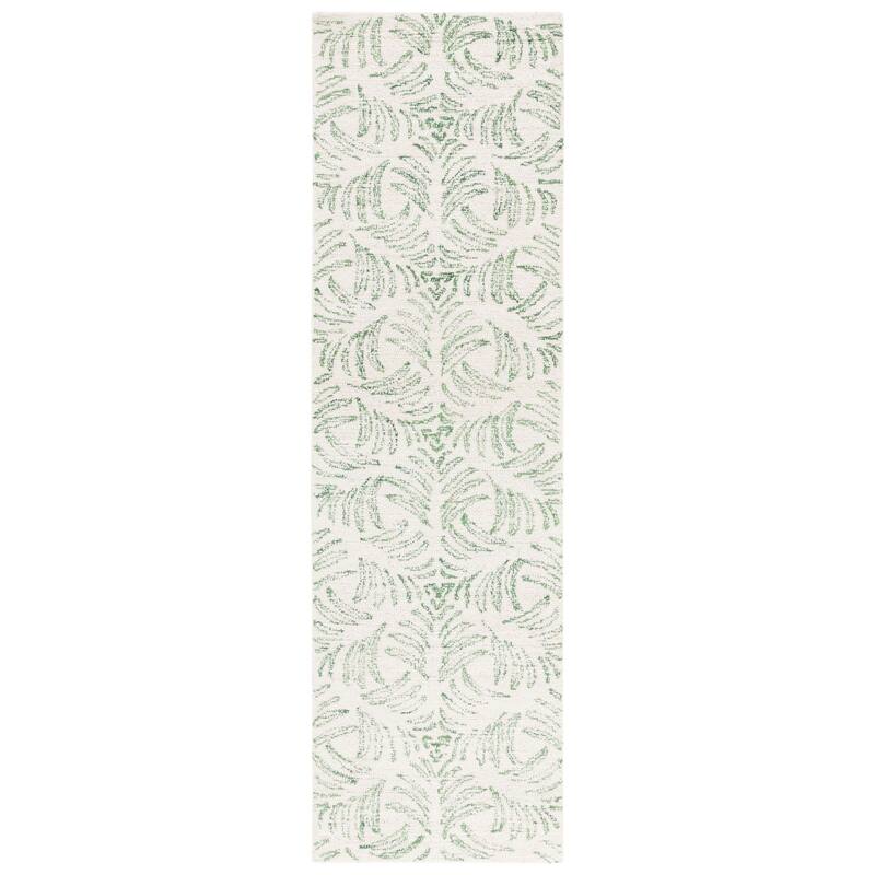 Martha Stewart by SAFAVIEH Handmade Asumi Rug - 2'3" x 8' Runner - Ivory/Green