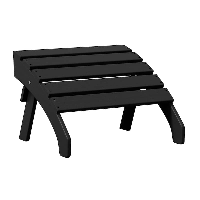 Altura Classic Outdoor Eco-Friendly All Weather Adirondack Chair with Ottoman (2-Piece Set)