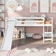 preview thumbnail 23 of 37, Loft Bed With Slide, Multifunctional Design, Twin