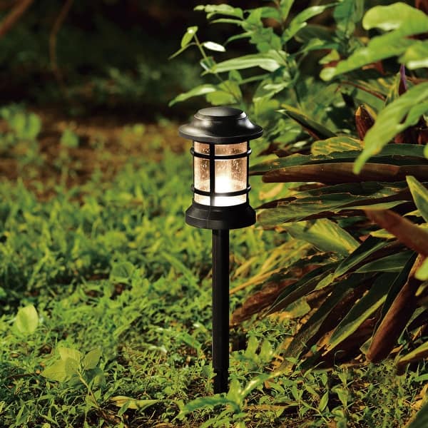 slide 2 of 9, Westmont Low-Voltage Black Outdoor Landscape Path Light LED Clear Glass - 4-in W x 12.75-in H x 4-in D 4-in W x 12.75-in H x 4-in D - Black