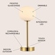 preview thumbnail 22 of 31, Xavier 12.25" Modern Minimalist Iron Wireless Rechargeable Integrated LED Table Lamp, Nickel/White by JONATHAN Y