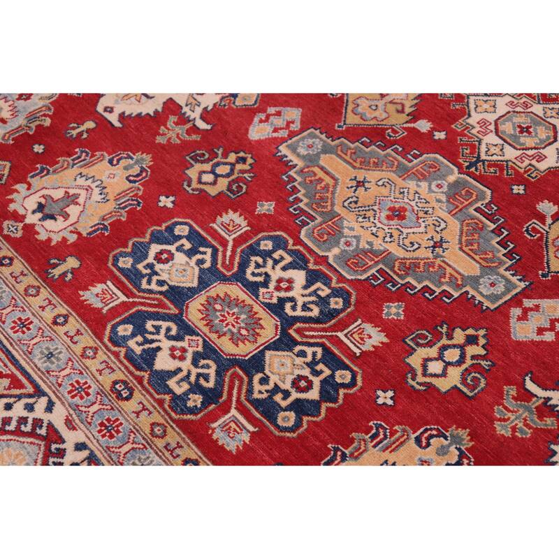 Rustic Kazak Max Red/Natural Wool Rug - 9'0'' x 12'0''