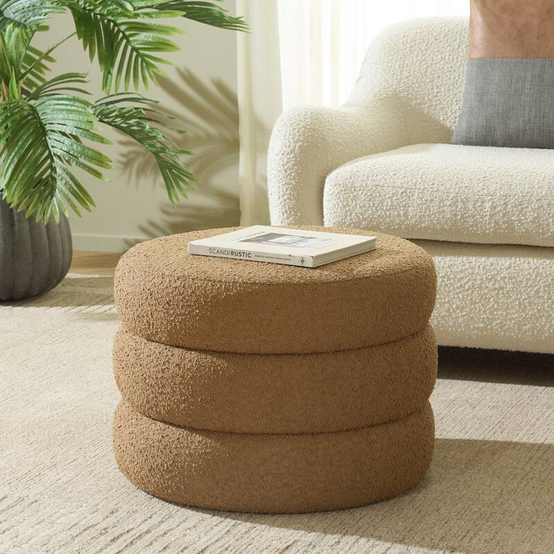 SAFAVIEH Home Ryth Ottoman - Tan