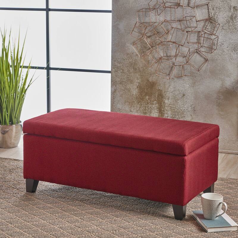 Entry Bench Footrest Accent Bench End of Bed Bench Storage Bench - Red