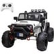 preview thumbnail 1 of 10, 24V Ride on Car Truck with Remote Control, 2 Seater Kids Electric Car, Spring Suspension, 9Ah Battery Powered, 3 Speeds White