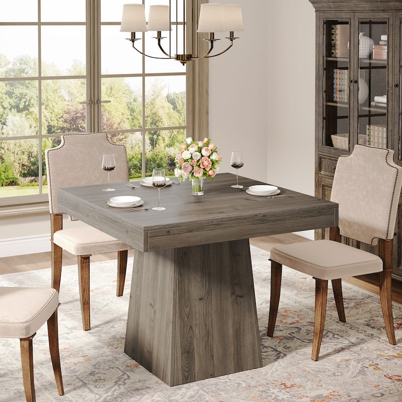 31.5 Inch Square Dining Table, Wood Kitchen Table Small Dinner Table Farmhouse Dining Room Table