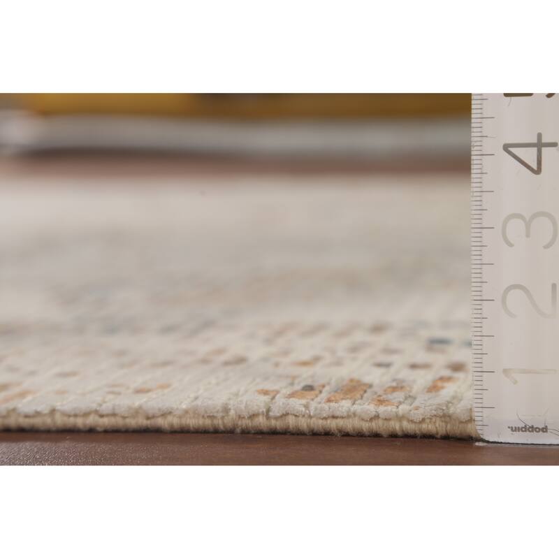 Modern Area Rug Hand-Knotted Abstract Wool Carpet - 6'7"x 9'8"