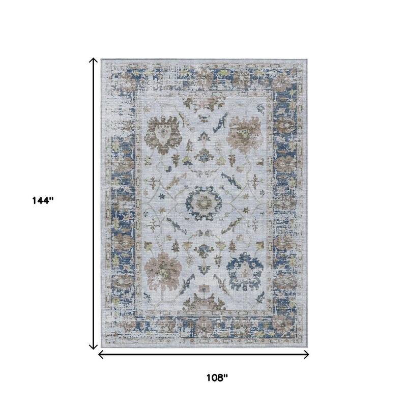 HomeRoots Floral Traditional Rectangle Outdoor Rug
