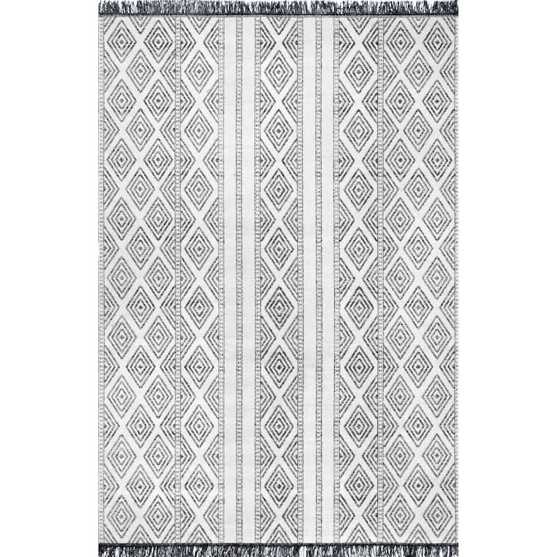 Nuloom Casual Geometric Indoor/ Outdoor Geometric Striped Area Rug