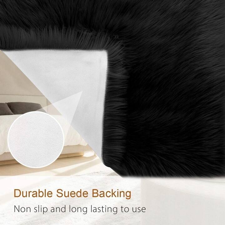 Shaggy Faux Fur Sheepskin Area Rug Super Soft Home Decor Carpet