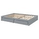 preview thumbnail 90 of 118, Wood Cribs Convertible Toddler Bed with Fence Guardrails and 2 Drawers Split into Independent Floor Bed and Daybed Slat Support