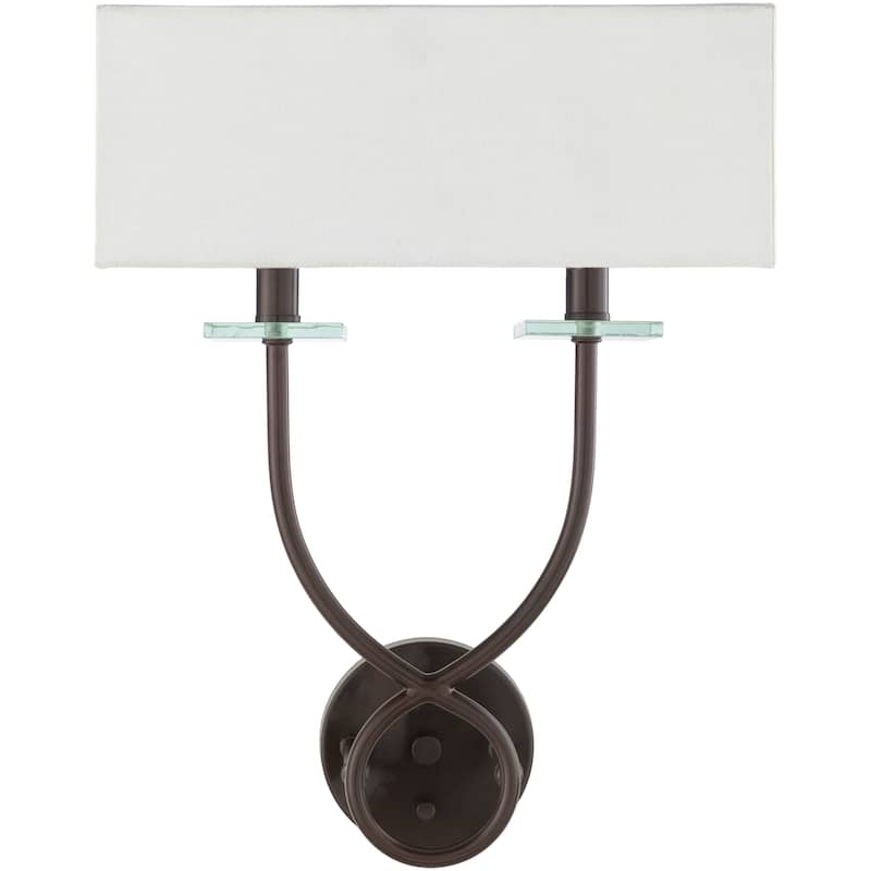 Loryn Classic Bronze 2-light Wall Sconce - 18.25"H x 13"W x 6.75"D