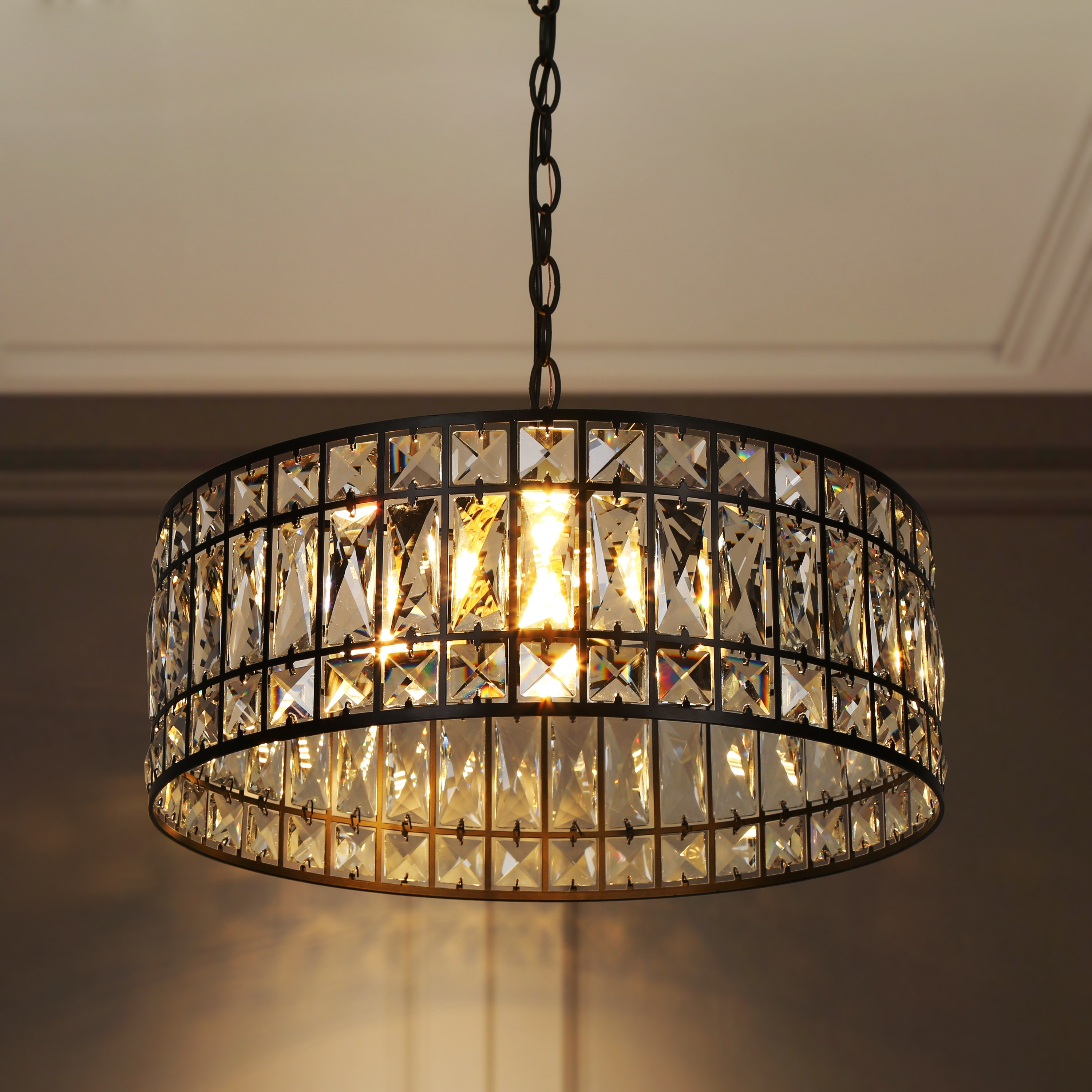 Dark crystal chandelier top
