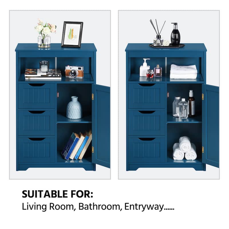 Yaheetech Bathroom Floor Cabinet Bedroom Cabinet Storage Organizer