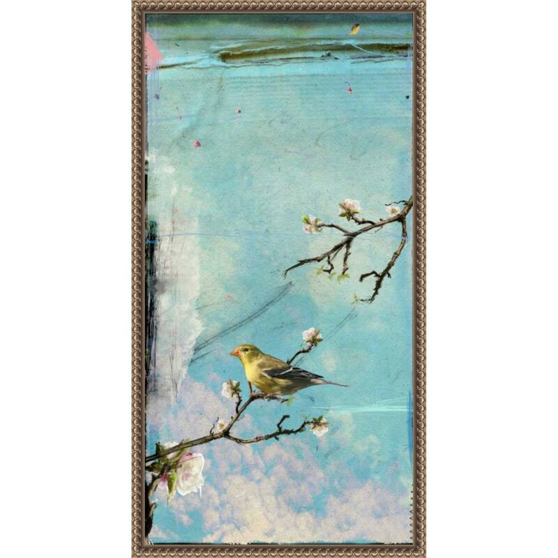 Bird Window No. 2 by Ingrid Blixt Framed Canvas Wall Art Print