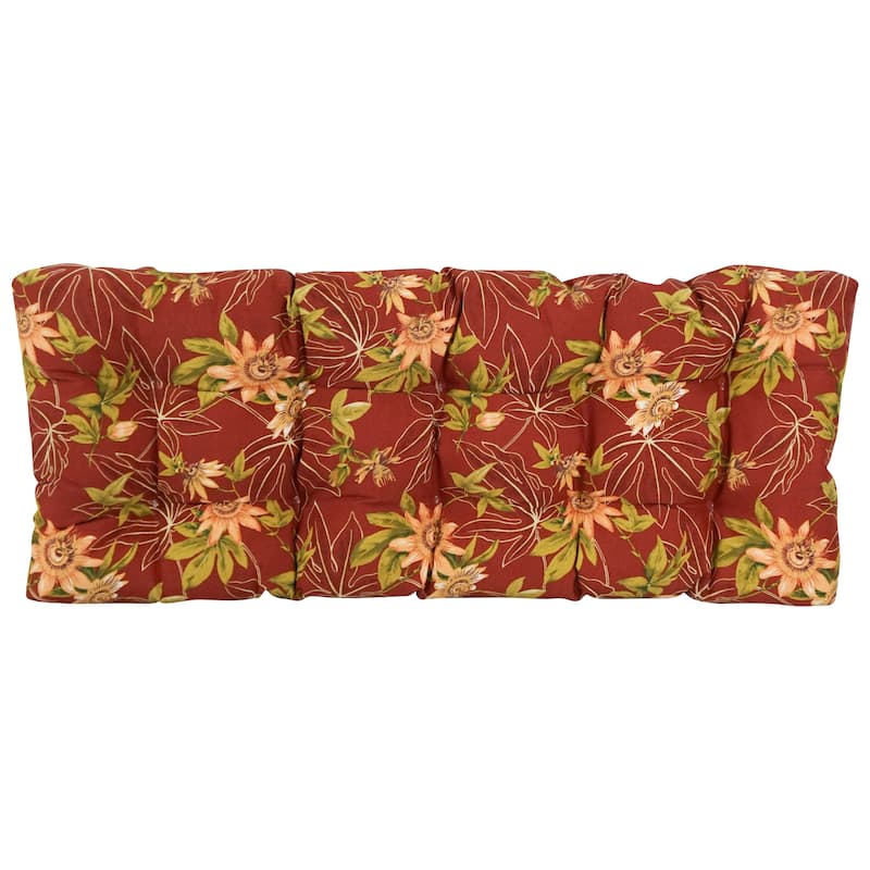 Tufted Indoor/Outdoor Bench Cushion (Multiple widths from 46 to 60 inch)