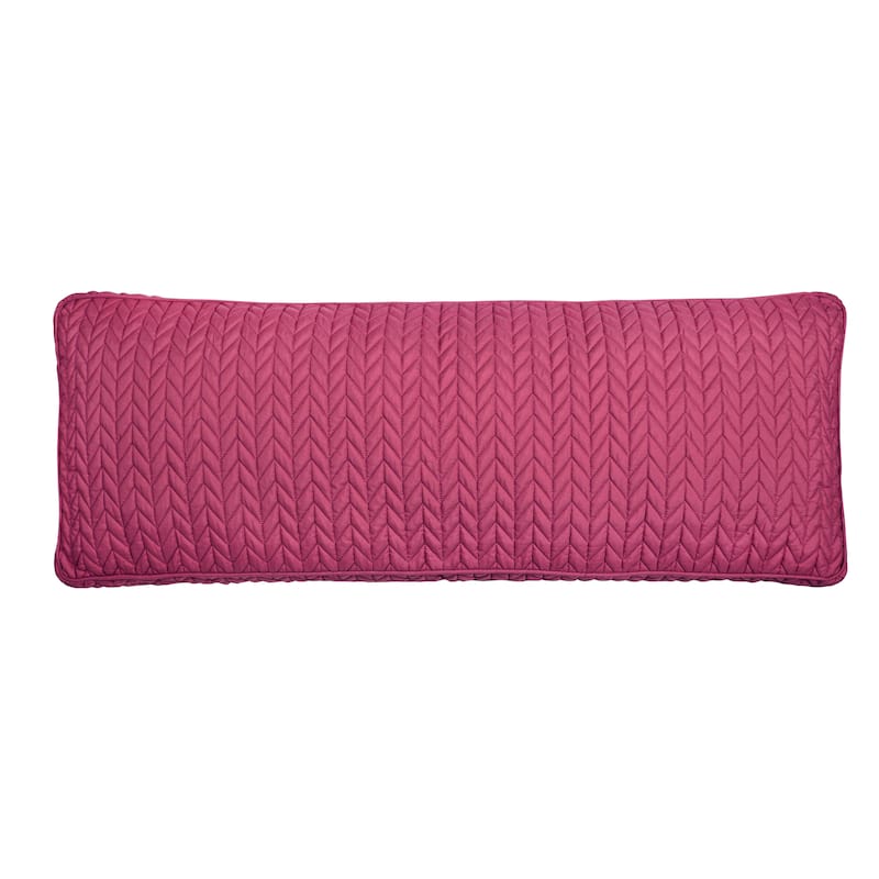 Cayman Quilted Bolster Decorative Throw Pillow