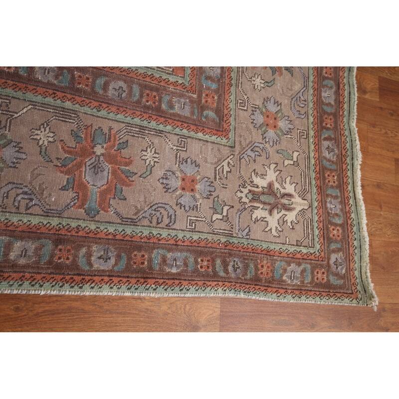 Over-Dyed Distressed Tabriz Persian Antique Wool Carpet - 9'11" x 12'11"