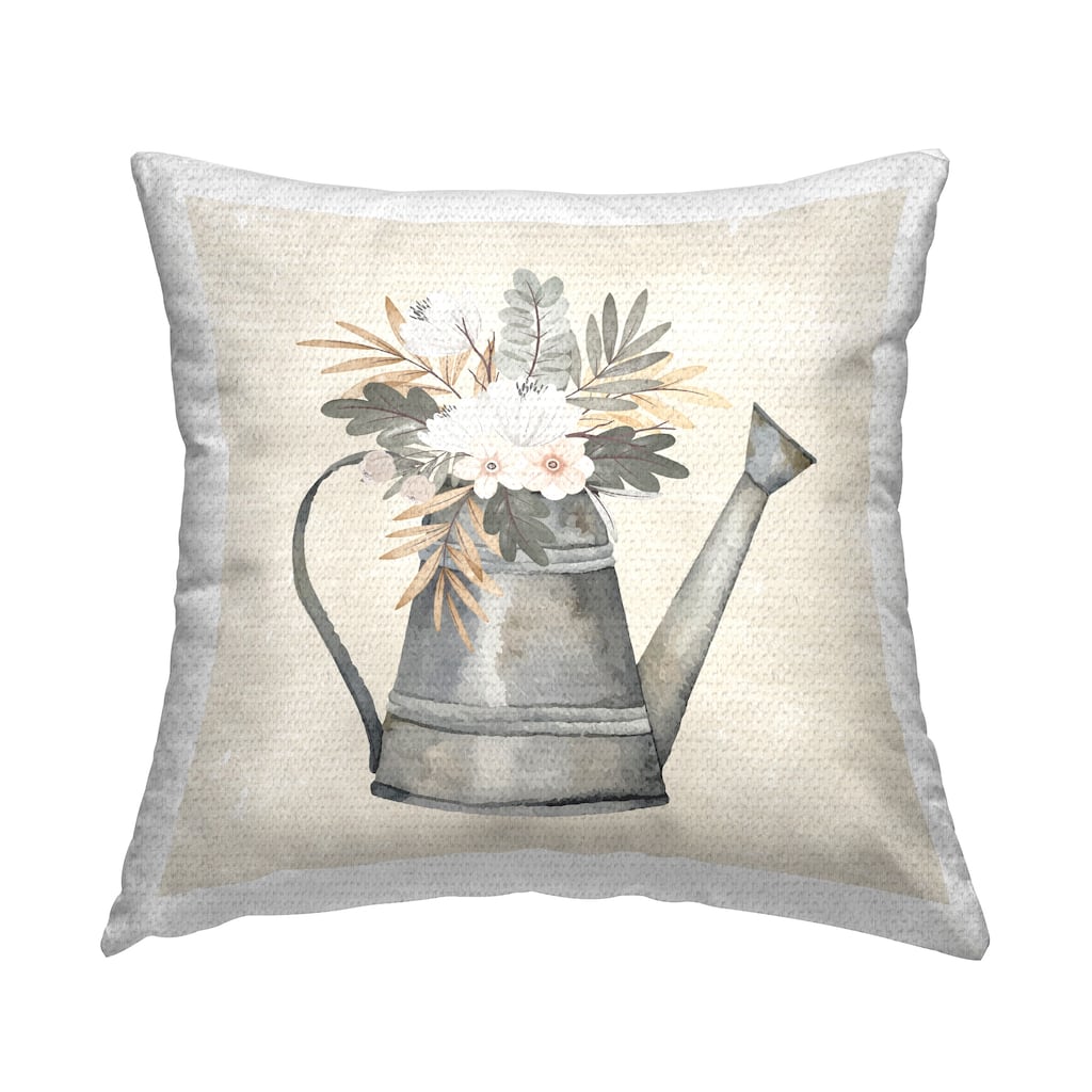 Stupell Country Garden Watering Can Printed Outdoor Throw Pillow Design by ND Art