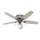 preview thumbnail 3 of 21, Hunter 52" Builder Low Profile Ceiling Fan with 3-Light Light Kit and Pull Chain - Casual, Traditional, Transitional