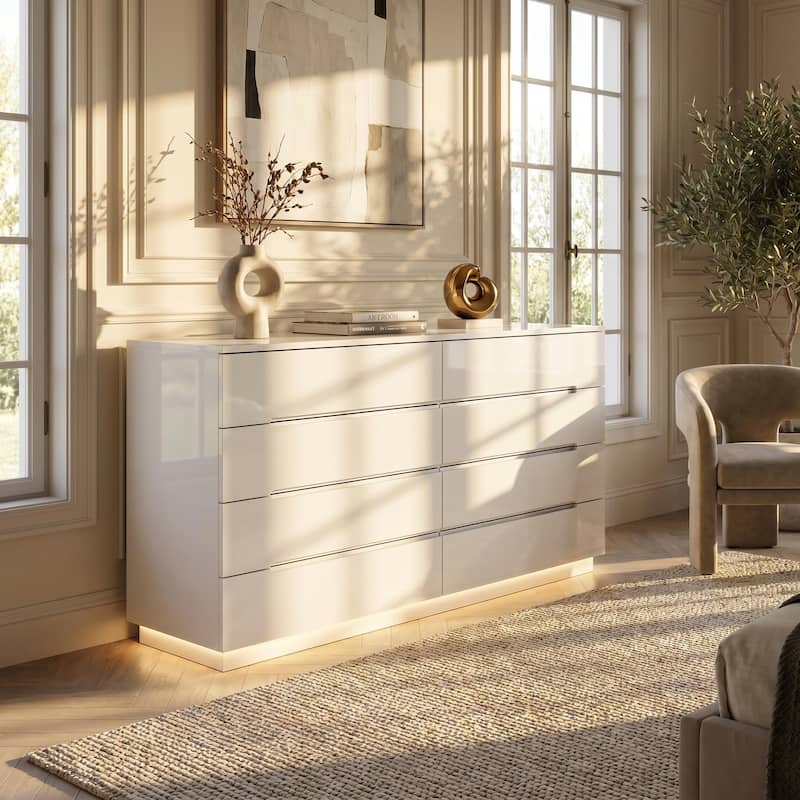 atlin designs 8 drawer double dresser in white Austin 8 Drawer Double Dresser