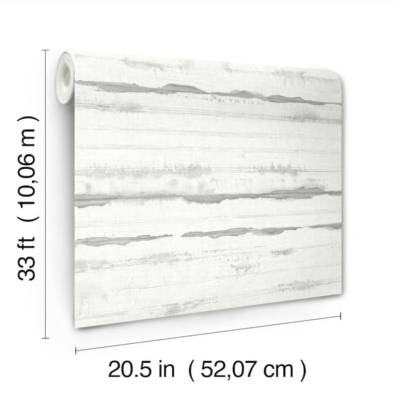 A-Street Prints Destin Grey Stripe Wallpaper