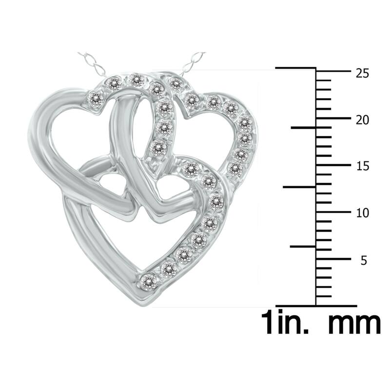 1/3 Carat TW Triple Heart Diamond Bouquet Pendant in 10K White Gold