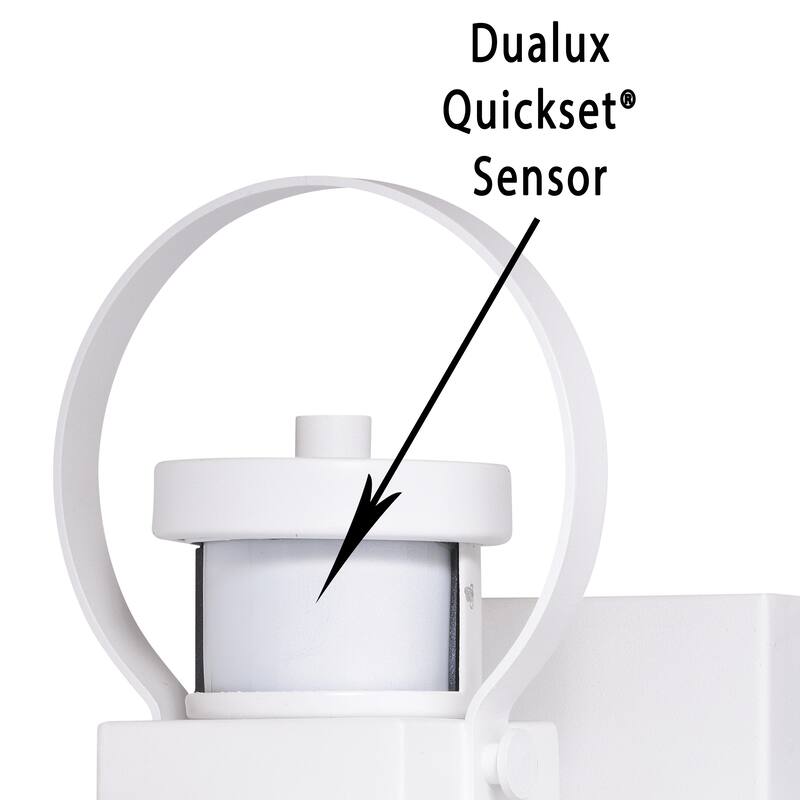 Medinah Motion Sensor Dusk to Dawn Outdoor Wall Light Clear Glass - 5-in. W x 13.25-in. H x 6.5-in. D