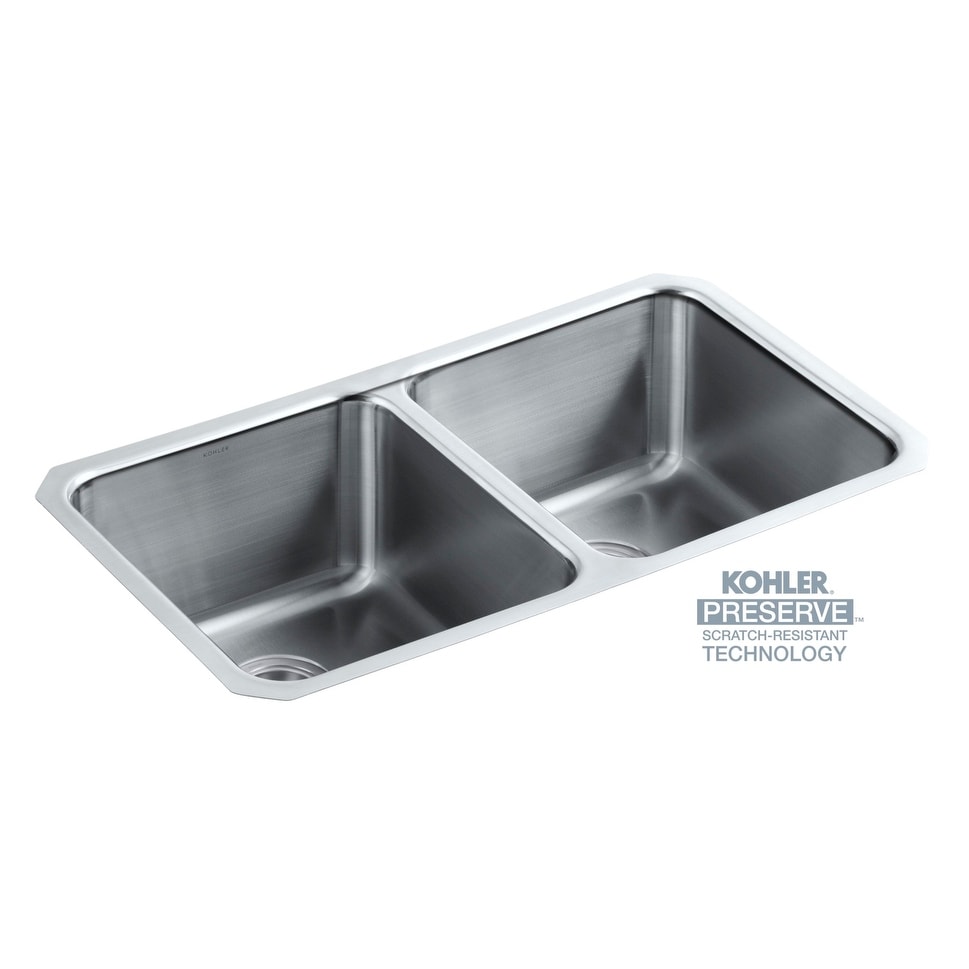 Kohler K 3171 Hcf Undertone 31 1 2 Double Basin Scratch Kohler K 3171 Hcf Undertone 31 1 2