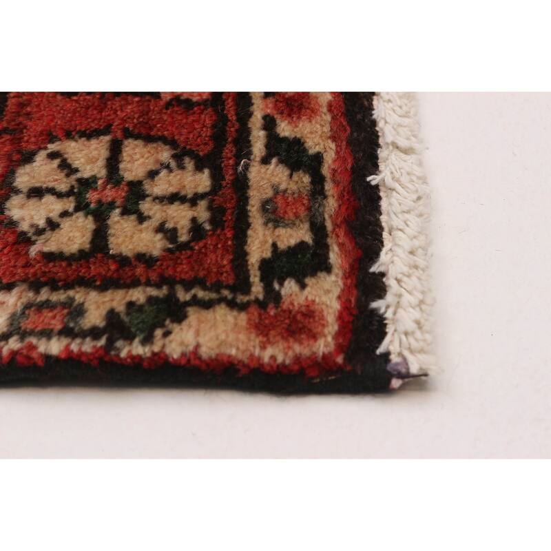 ECARPETGALLERY Hand-knotted Andelz Black, Red Wool Rug - 2'10 x 9'10