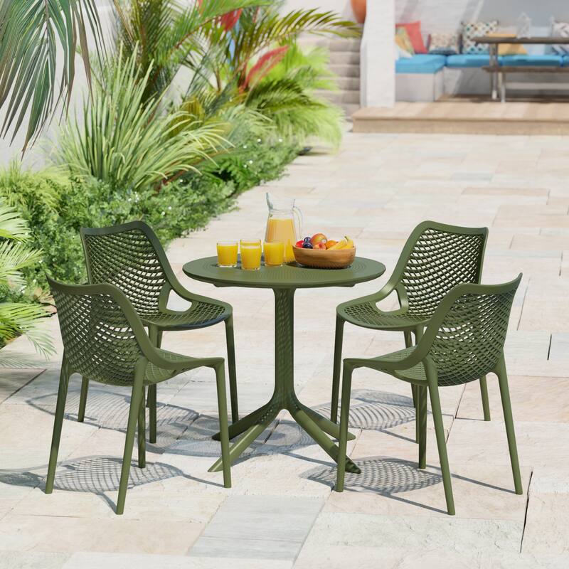 Frond and Form 31.5" Outdoor Round Dining Table