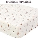 preview thumbnail 18 of 54, Polka Dot Animal Bear Friends ABC&123 Unisex Multi-color Cotton Toddler/Baby Crib Child Fitted Sheet Set (Pack of 3) - N/A