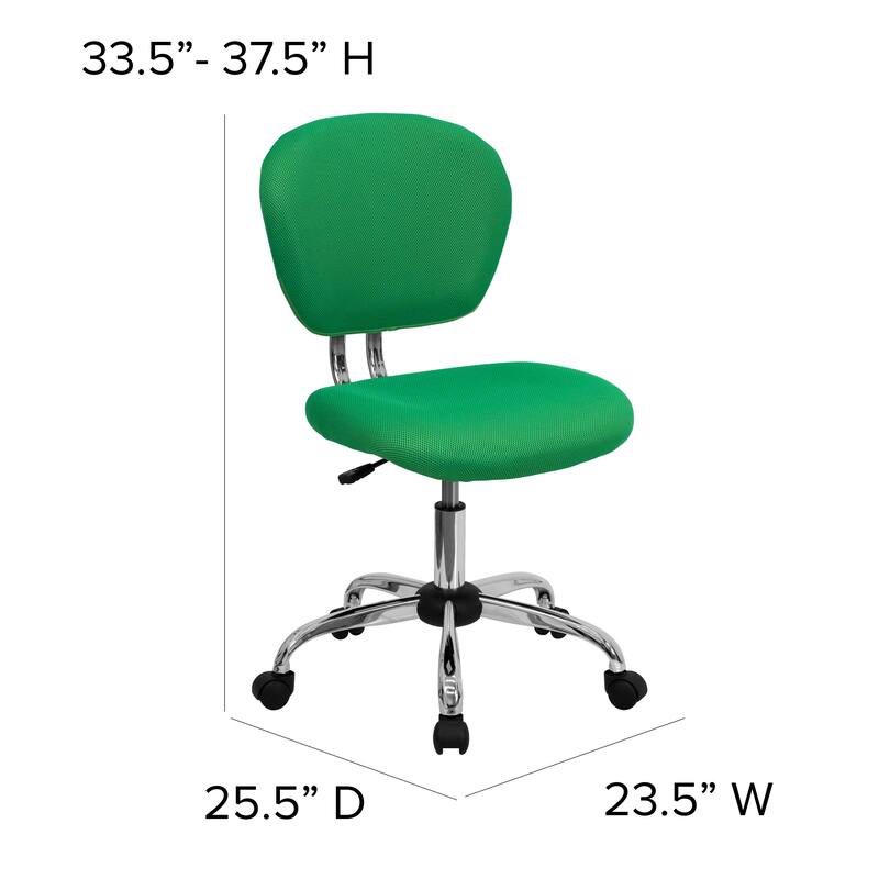 Mid-back Mesh Padded Swivel Task Office Chair with Chrome Base